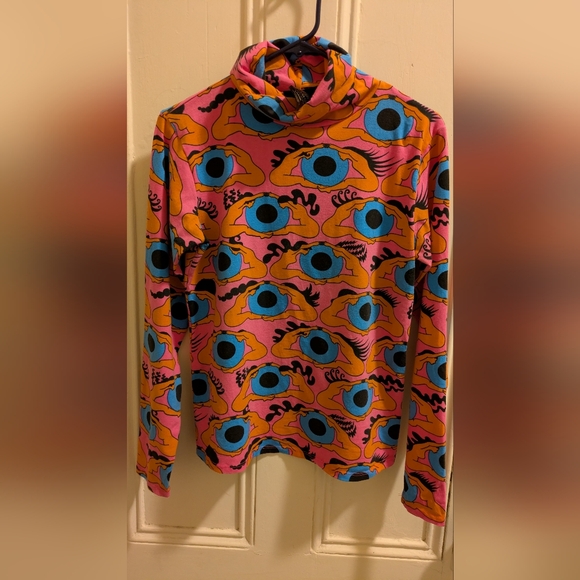 Nooworks Tops - Colorful Eye Pattern Long Sleeve Turtleneck HTF